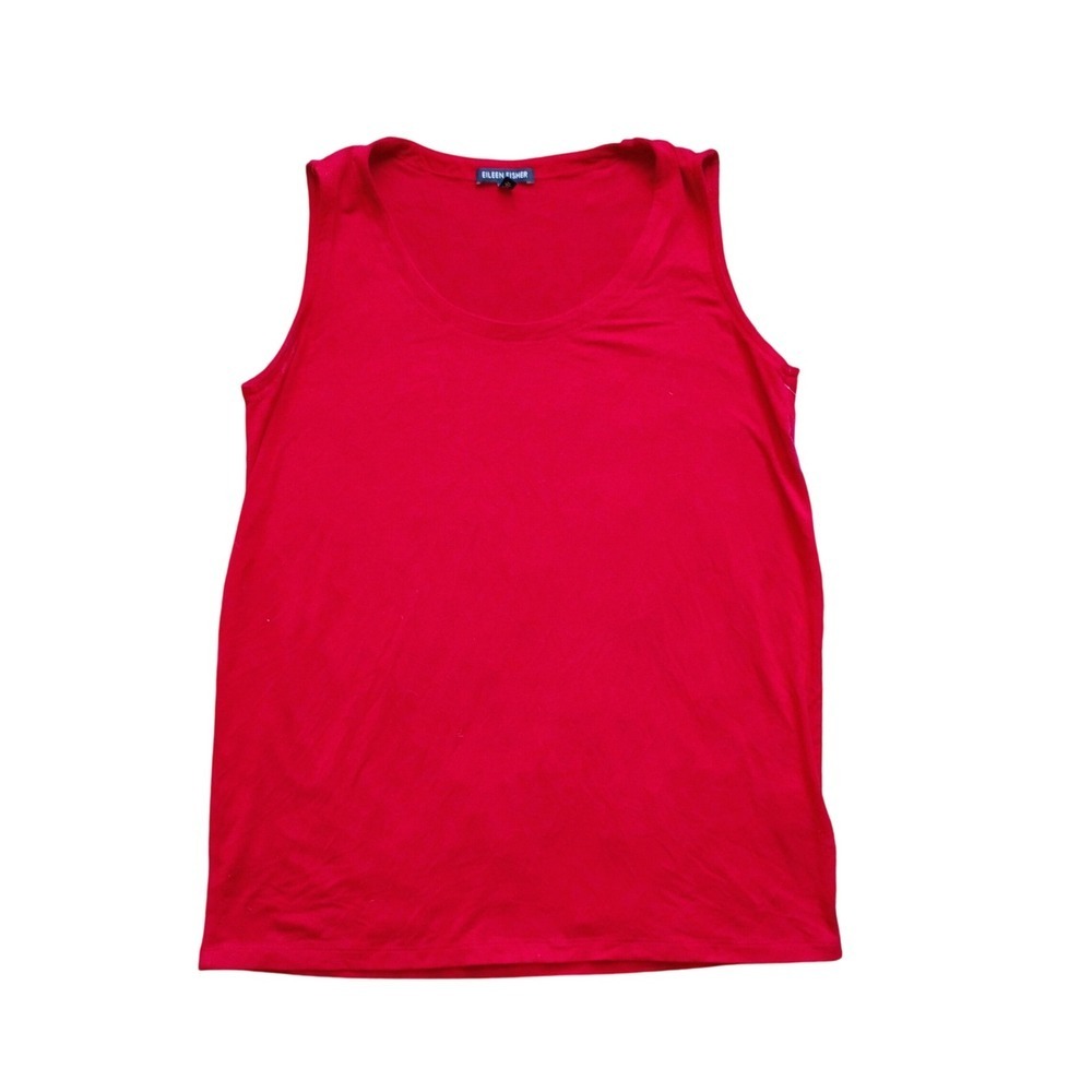 Eileen Fisher Red Tank Top Sleeveless Casual Basics Size Medium